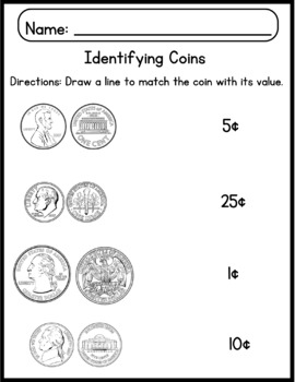 Grade 1 Money Worksheet by TheHelpingHand | TPT