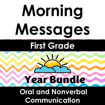 Preview of Grade 1 Morning Messages for Oral and Nonverbal Communication