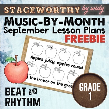 Preview of Beat vs Rhythm September Back to School Lesson Plans - Grade 1 Music
