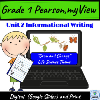 Preview of Grade 1 MyView Unit 2 Informational Book Writing, Includes Prompts and Resources