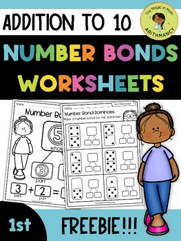 Preview of Grade 1 Number Bonds to 10 Print & Go Worksheets