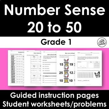 Preview of Grade 1 Number Sense 20-50 and Word Problems Ontario 2020 Math Curriculum
