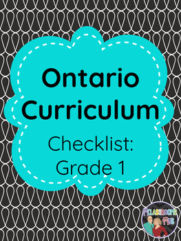 Preview of Grade 1 Ontario Curriculum Checklist -2023