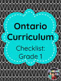 Grade 1 Ontario Curriculum Checklist -2023