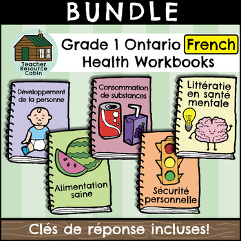 Preview of Grade 1 Ontario FRENCH Health Workbooks