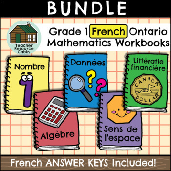 Preview of Grade 1 Ontario FRENCH Math Workbooks (Full Year Bundle)