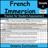 Grade 1 Ontario French Immersion Assessment Tracker | PDF