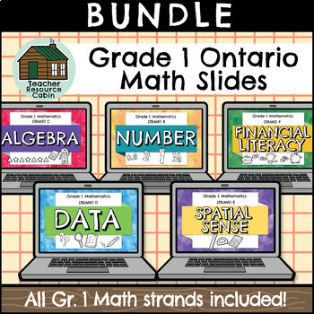Preview of Grade 1 Ontario Math: FULL YEAR Bundle for Google Slides™