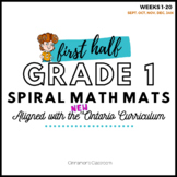 Grade 1 Ontario Math  | Spiral Math Mats | Weeks 1-20