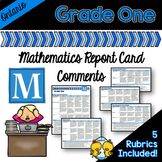 Grade 1 Ontario Mathematics Report Card Comments