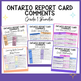 Grade 1 Ontario Report Card Comments Bundle - All subjects