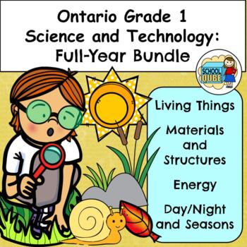 Preview of Grade 1 Ontario Science Full-Year Bundle Differentiated (2022 Updates)