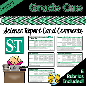 Preview of Grade 1 Ontario Science Report Card Comments