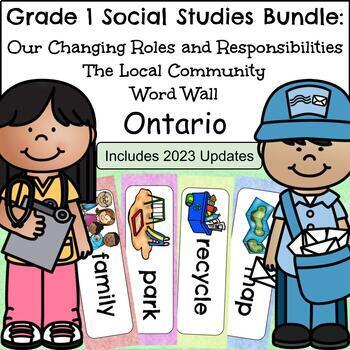 Preview of Grade 1 Ontario Social Studies Bundle 2023