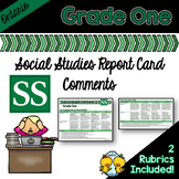 Grade 1 Ontario Social Studies Report Card Comments