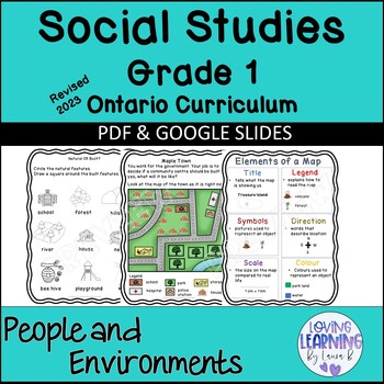 Preview of Grade 1 Ontario Social Studies 2023  Strand B The Local Community  PDF GS