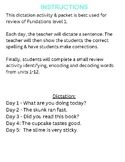 Grade 1 Phonics Daily Dictation and Review Packet (5-days)