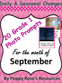 Preview of Grade 1 Photo Writing Prompts for Daily and Seasonal Changes