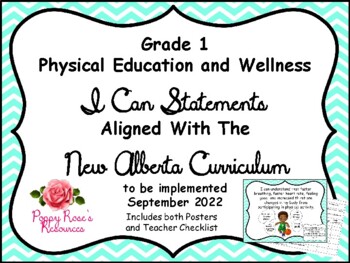 Preview of Grade 1 Physical Education/ Wellness I Can Statements Alberta Curriculum (2022)