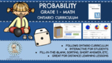 Grade 1 Probability - Ontario Curriculum (Distance Learnin