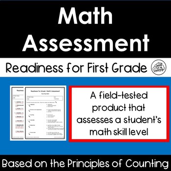Preview of Math Assessment For the End of Kindergarten or Beginning of First Grade