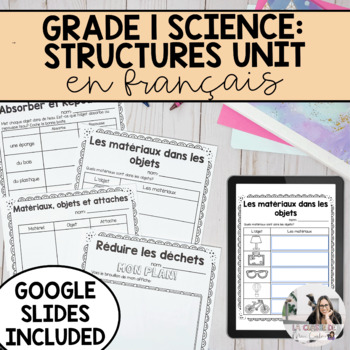 Preview of Grade 1 Science | French Materials, Objects, Everyday Structures Unit