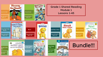 Preview of "Grade 1 Shared Reading Module 1 BUNDLE" Google Slides- Bookworms Supplement