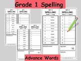 Grade 1 Spelling Words List Sight Words Advance Words