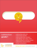 Grade 1 Subtraction Workbook: Making Math Visual