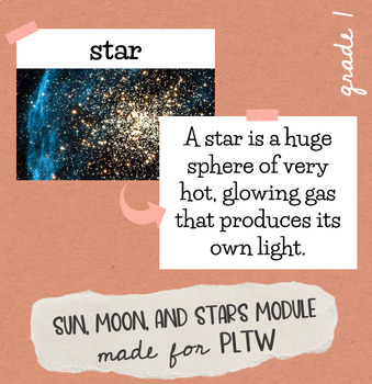 Preview of Grade 1 Sun, Moon & Stars Module Resources