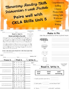 Preview of First Grade CKLA Skills 5 Work and Play: (Aligned well with CKLA Unit 5 Amplify)