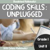 Grade 1, Unit 11: Unplugged Coding Skills (Ontario Mathematics)