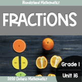 Grade 1, Unit 16: Fractions (Ontario Mathematics)
