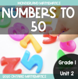 Grade 1, Unit 2: Numbers to 50 (Ontario Mathematics)