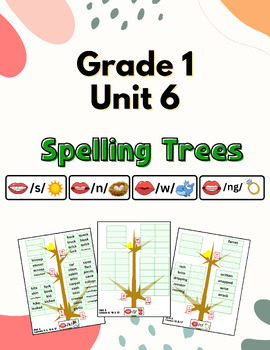 Preview of Grade 1 Unit 6 CKLA Spelling Trees /s/, /n/, /w/, /ng/