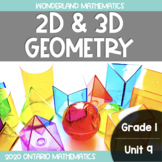 Grade 1, Unit 9: 2D and 3D Geometry (Ontario Mathematics)