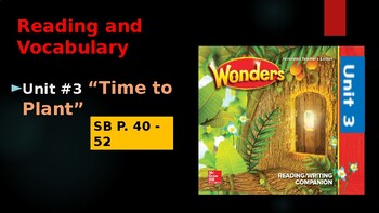 Preview of Grade 1 Wonders Unit 3 - Time to Plant