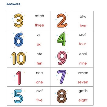 Grade 1 Word Scramble and Image Clue Worksheets by WonderTech World