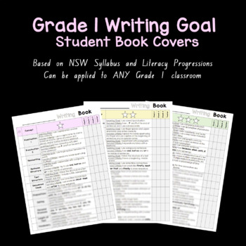 Preview of Grade 1 Writing Goals - Book Covers - Based on NSW Syllabus and Progressions