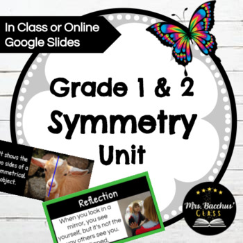 Preview of Grade 1 and 2 Symmetry Unit - Google Slides for 2020 Math Curriculum