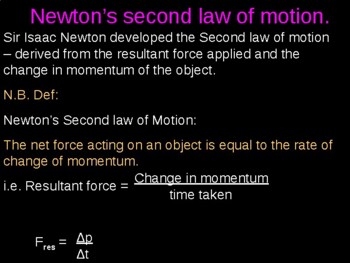 Preview of Grade 10-12 Newton's 2nd Law in terms of momentum  Animated PowerPoint slides