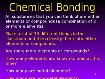 Preview of Grade 10 Chemical bonding in PowerPoint