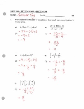 Preview of Grade 10 Geometry MPM2D Math Ch1 Linear Systems Lesson Worksheets