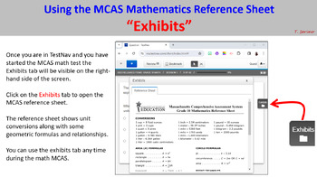 Preview of Grade 10 MCAS Reference Sheet (Exhibits) presentation