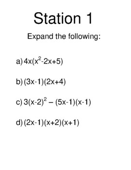 Preview of Grade 10 MPM2D Geometry Math Ch5 Quadratic Expressions Lesson Worksheets