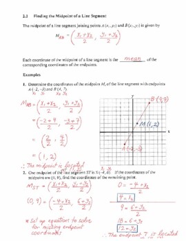 grade 10 mpm2d math ch2 analytic geometry lesson worksheets by miriam s math