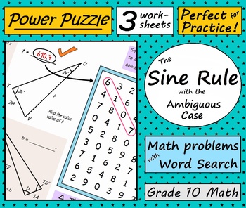 Preview of Grade 10 Math: The Sine Rule - bundled set of 3