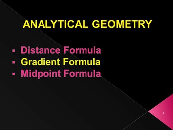 Preview of Grade 10 Maths:  Analytical geometry in PowerPoint