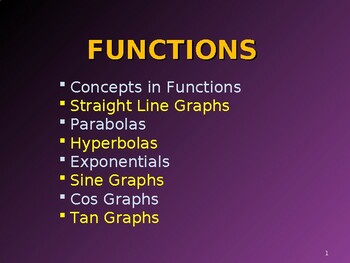 Preview of Grade 10 Maths: Functions in PowerPoint