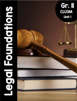 Preview of Grade 11, CLU 3M - Unit 1: Legal Foundations